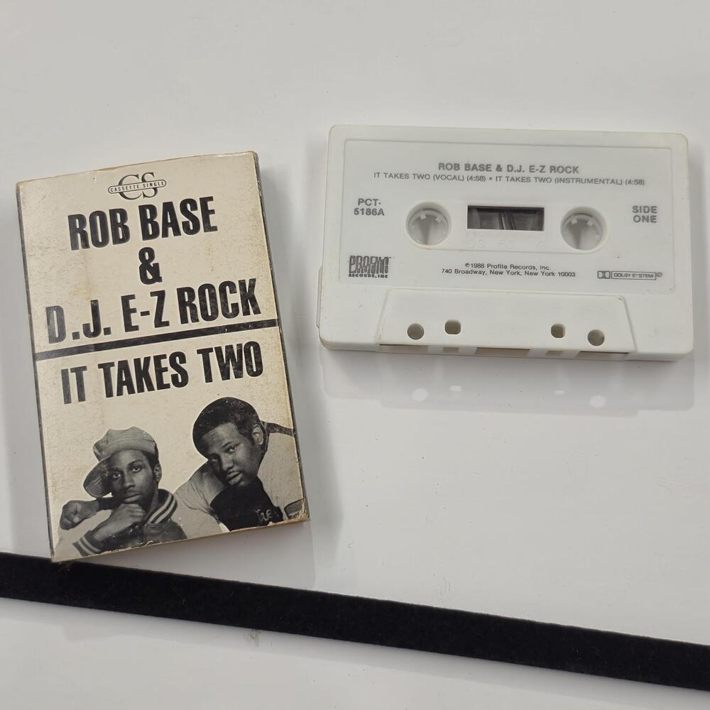 Vintage Rob Base & DJ E-Z Rock Cassette Single It Takes Two Hip Hop Rap 1988